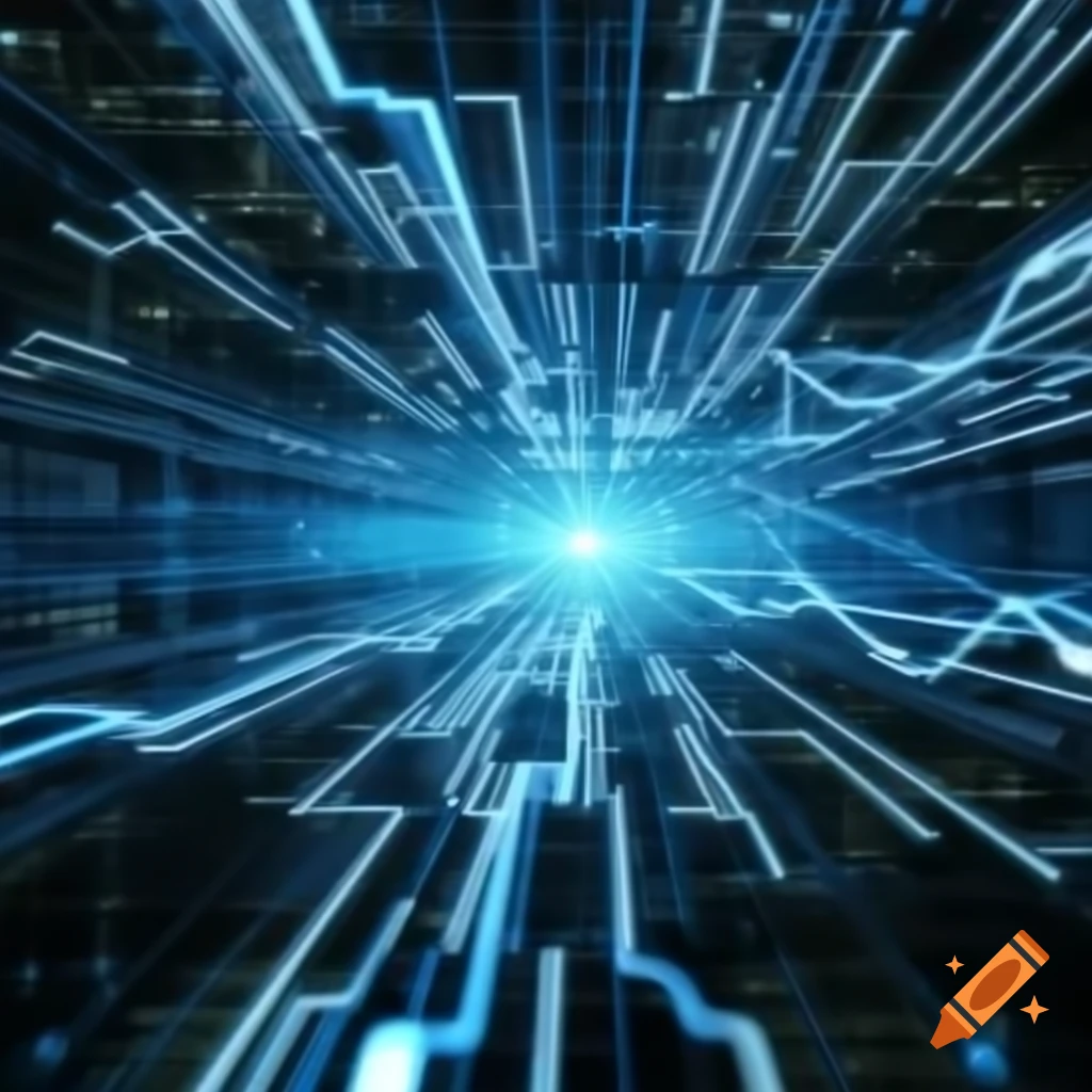 Massive data streams flowing in cyberspace
