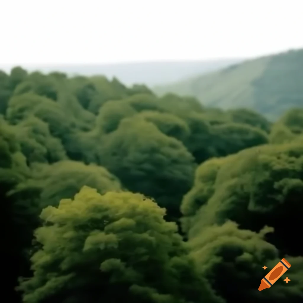 Mediterranean oak woodland in hilly landscape