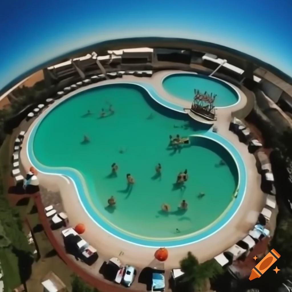 Aerial view of country restaurant with pool and outdoor dining, featuring traditional Colombian food