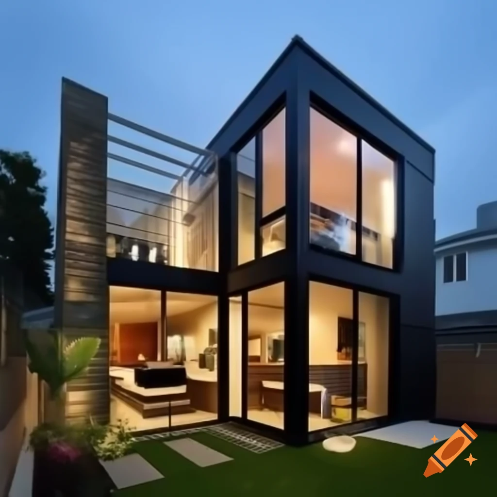 Modern container house with 3 bedrooms and detached maid's quarter