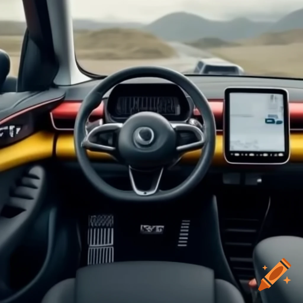 Futuristic smart driving car concept