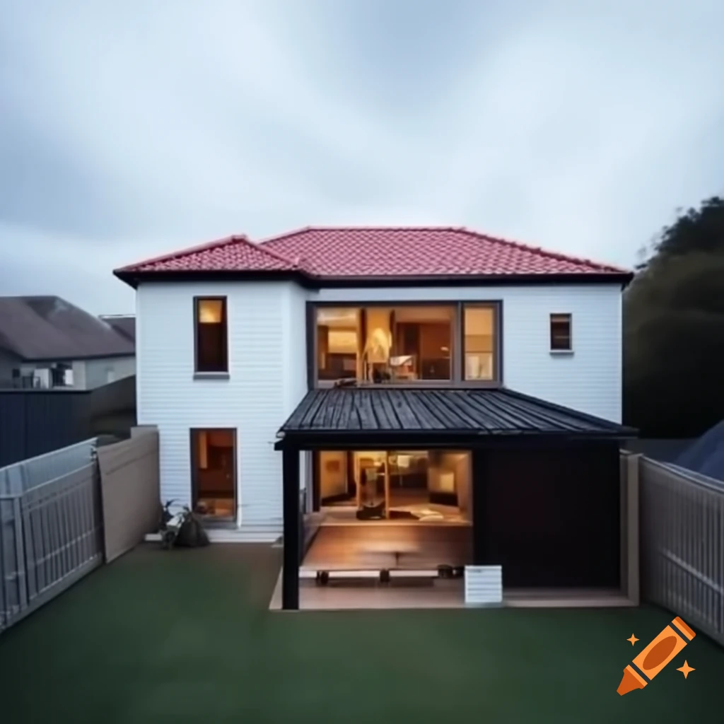 Single storey white house with red roof and anthracite gray patio alternatives