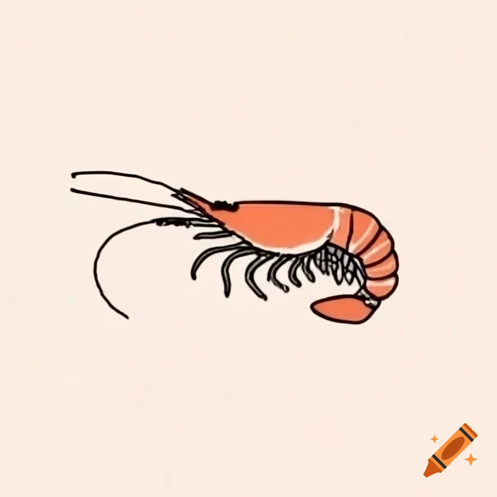 Abstract representation of shrimp